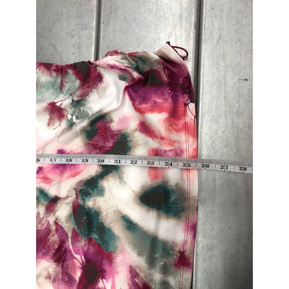 Chicos Floral Sweater Womens XL Purple Flower Tie Dye Quarter Zip - Picture 8 of 9